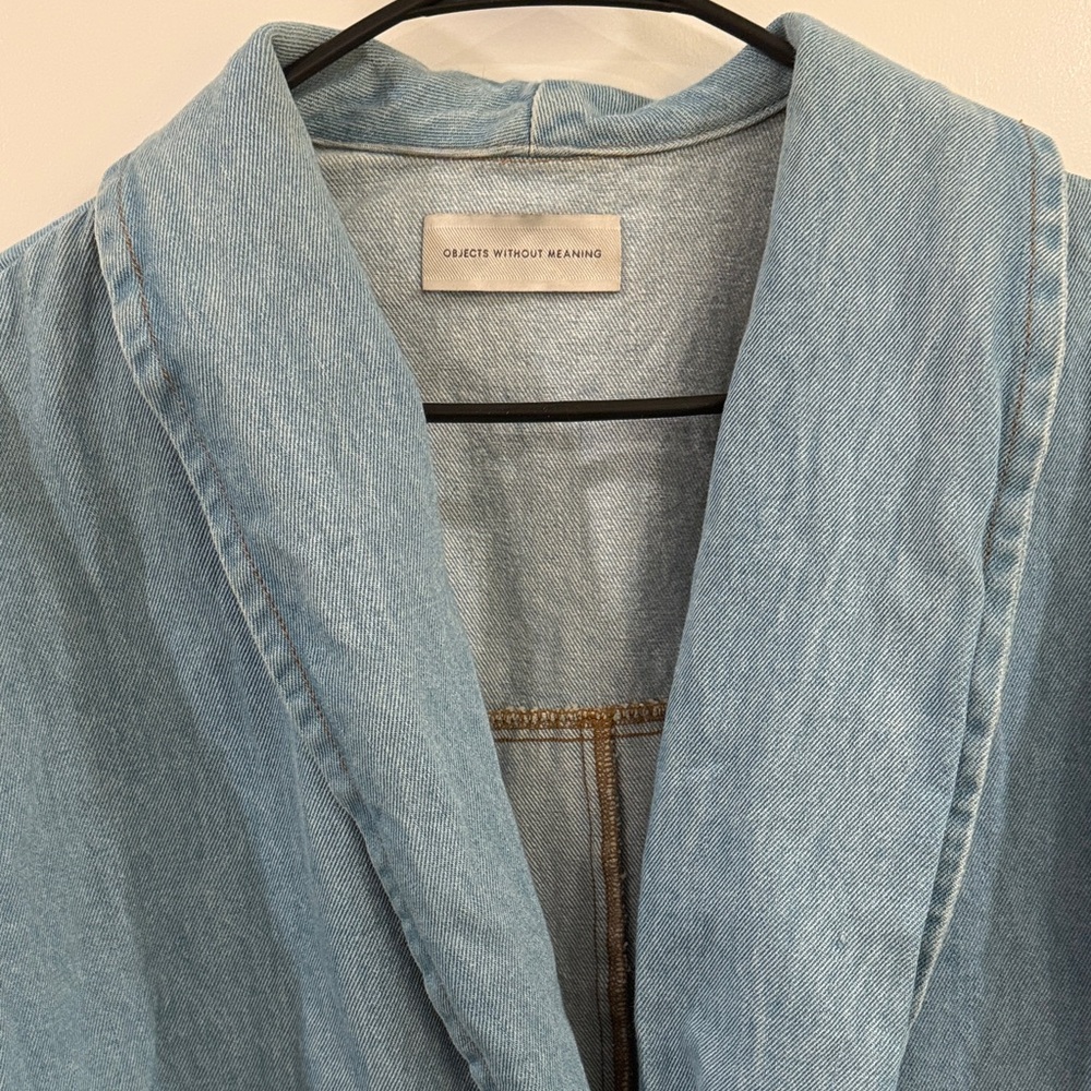 Objects Without Meaning Denim Jacket With Belt - image 4